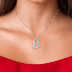 Collier signe astrologique verseau orné de Cristaux scintillants par SC Crystal