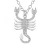 Collier signe astrologique scorpion orné de Cristaux scintillants par SC Crystal en Métal rhodié