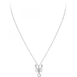 Collier signe astrologique scorpion orné de Cristaux scintillants par SC Crystal en Métal rhodié