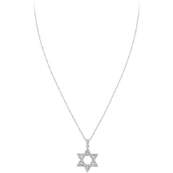 Collier étoile de David par SC Crystal orné de Zirconium