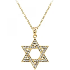 Collier étoile de David par SC Bohème orné de Zirconium