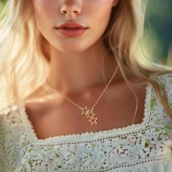 Collier étoiles par SC Bohème orné de Zirconium