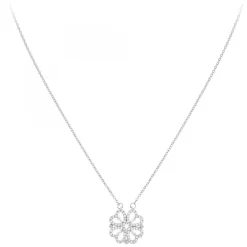 Collier trèfle SC Crystal orné de Cristaux scintillants