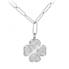 Collier trèfle SC Crystal orné de Cristaux scintillants