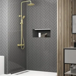 Colonne de douche thermostatique - Dorée - 133x26x52 cm - ARTY OR