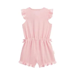 Combishort bébé + chapeau en gaze de coton corail Bella Chica