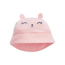 Combishort bébé + chapeau en gaze de coton corail Bella Chica