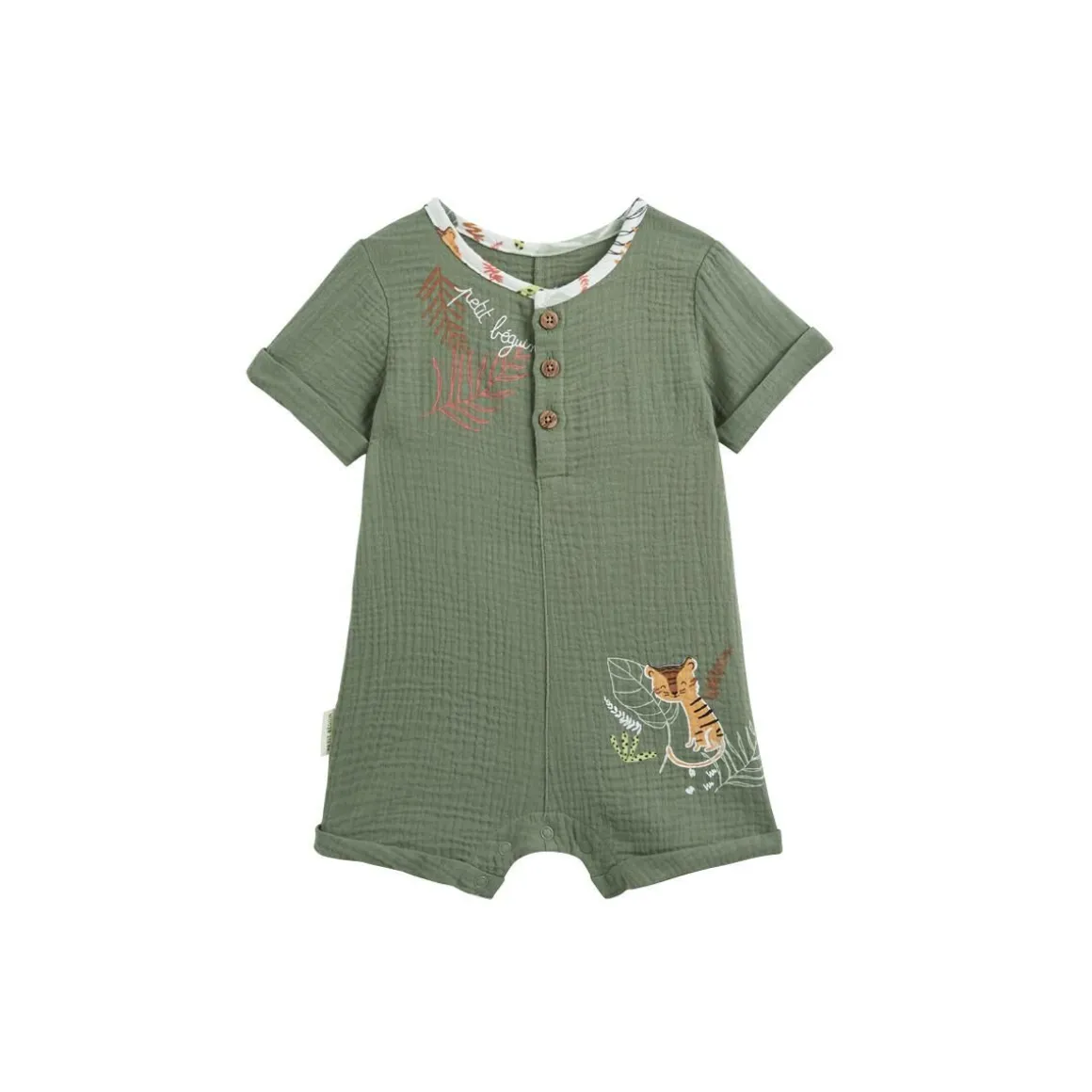 Combishort bébé en gaze de coton Dumbea