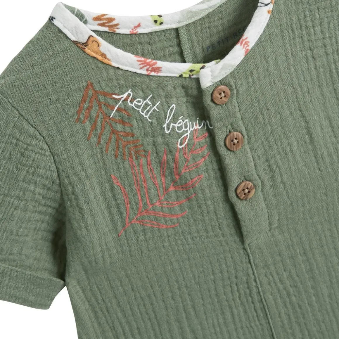 Combishort bébé en gaze de coton Dumbea