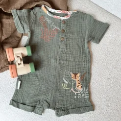 Combishort bébé en gaze de coton Dumbea