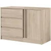 Commode 3 tiroirs 1 porte L109 cm PIA