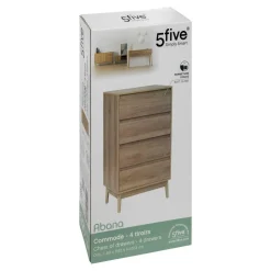 Commode 4 tiroirs Liam - Marron