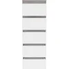 Commode CHELSEA 5 tiroirs - 41,8 cm - Décor optique béton clair KILOX et blanc mat