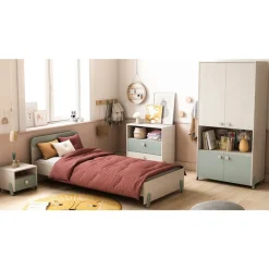 Commode enfant 1 niches 2 tiroirs L73cm NOLAN