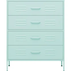 Commode Vert menthe 80x35x101,5 cm Acier