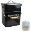 Composteur, bac, poubelle à compost de cuisine - 3 L - Noir