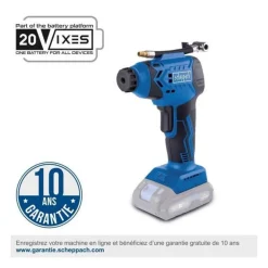 Compresseur portatif - SCHEPPACH - 20V IXES - Affichage LED - 7 bars - 6 access inclus - sans batterie ni chargeur - C-AC20-X