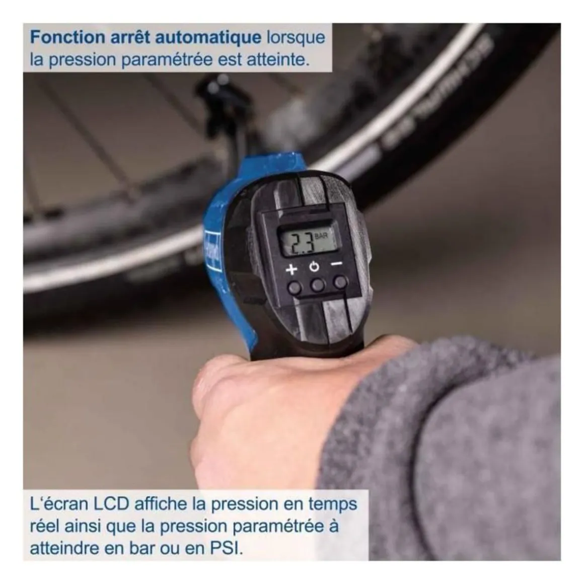 Compresseur portatif - SCHEPPACH - 20V IXES - Affichage LED - 7 bars - 6 access inclus - sans batterie ni chargeur - C-AC20-X