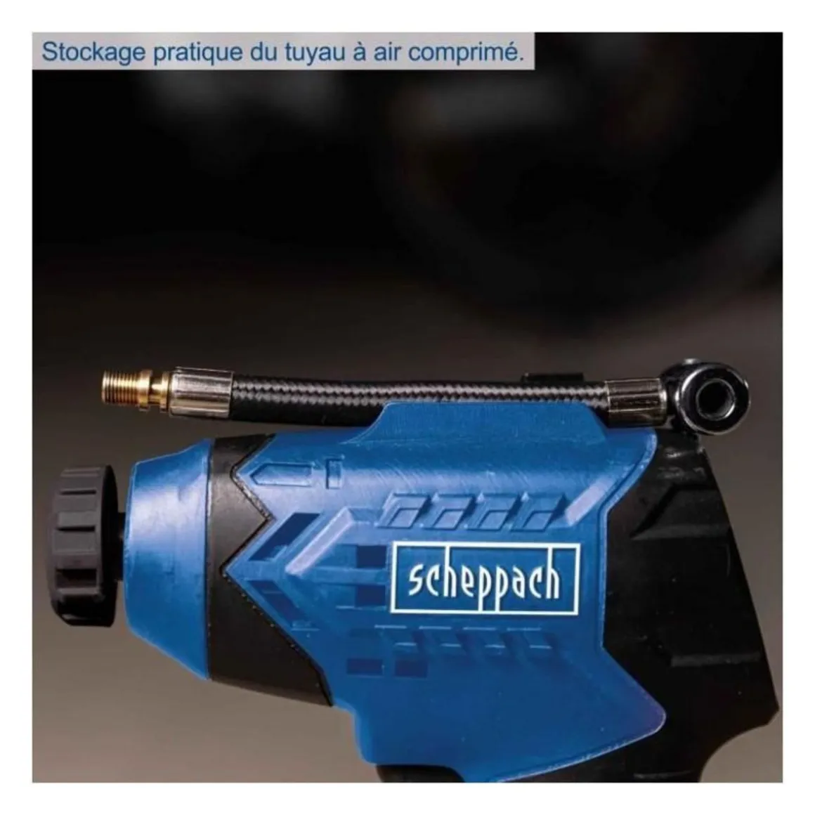 Compresseur portatif - SCHEPPACH - 20V IXES - Affichage LED - 7 bars - 6 access inclus - sans batterie ni chargeur - C-AC20-X