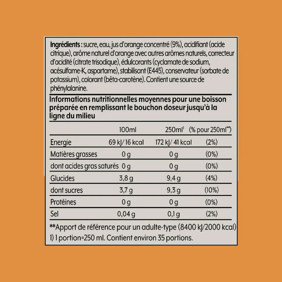 Concentré à soda Orange