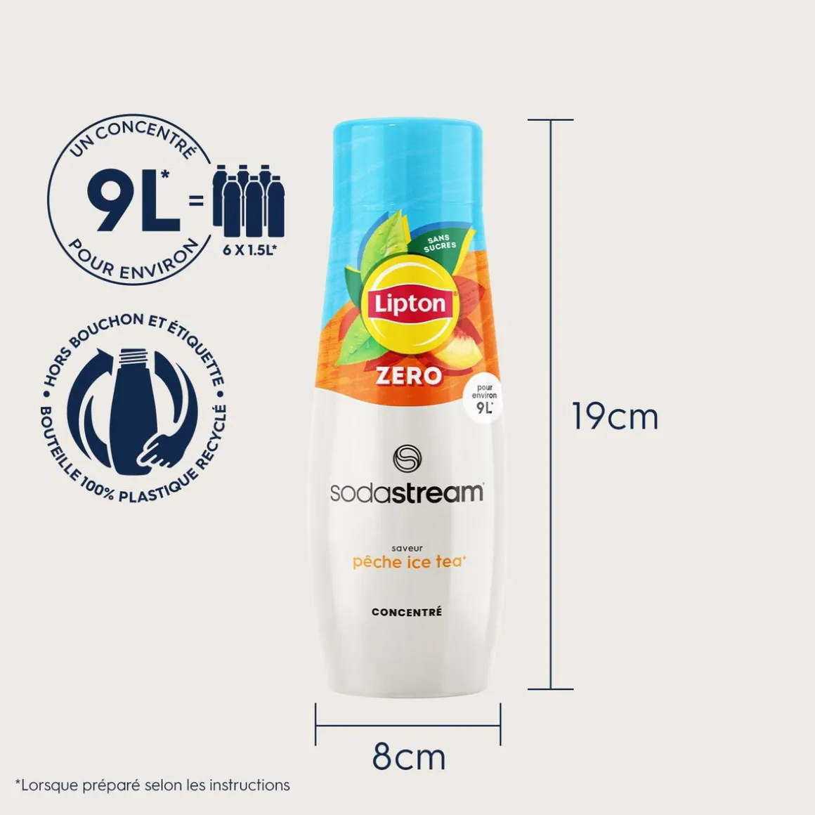 Concentré pour soda Ice Tea Pêche Zéro