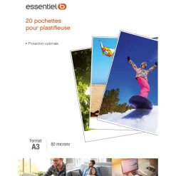 Consommable de bureau pour plastifieuse 20 feuilles A3 pour plastifieuse 80mic
