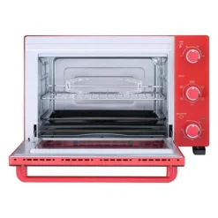 CONTINENTAL EDISON CEMF35R - Minifour electrique 35L rouge - 1500W - Rotissoire, Convection naturelle