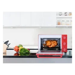 CONTINENTAL EDISON CEMF35R - Minifour electrique 35L rouge - 1500W - Rotissoire, Convection naturelle