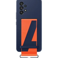 Coque A53 Silicone avec Laniere bleu