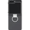 Coque avec anneau pour Samsung Z Flip 5 - Transparent