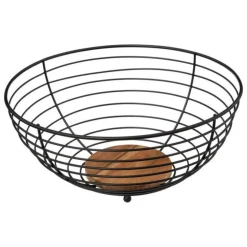 Corbeille à Fruits en Métal Mauro 28cm Noir