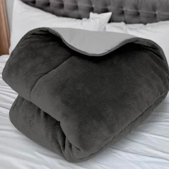 Couette doublée polaire microfibre BICOLORE, par Soleil d'ocre