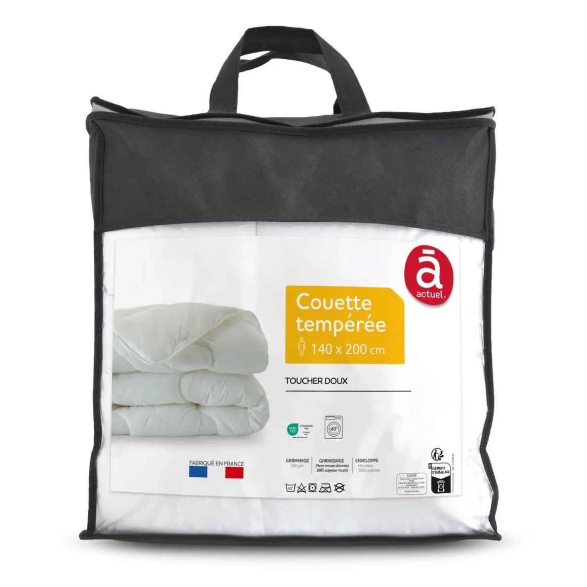 Couette tempérée en microfibre toucher doux 300 g/m² BASIC