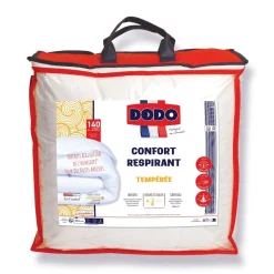 Couette tempérée en polyester Fibre Thermolite Air control 250g/m² CONFORT RESPIRANT