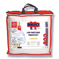 Couette tempérée en polyester anti acariens a base d'huile de lin 300g/m² LIN NATURE PROTECT