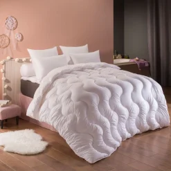 Couette tempérée en polyester anti acariens a base d'huile de lin 300g/m² LIN NATURE PROTECT