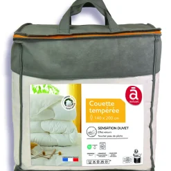 Couette tempérée sensation duvet 350 g/m²