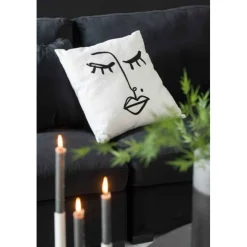 Coussin Déco Mélissa 50x50cm Blanc & Noir