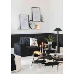 Coussin Déco Mélissa 50x50cm Blanc & Noir