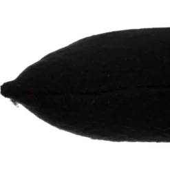 Coussin Déco Effet Mohair Origines 45x45cm Noir
