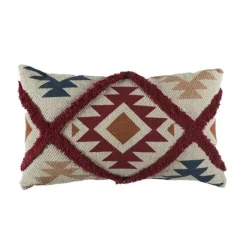 Coussin Déco Tufté Origine 30x50cm Multicolore