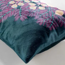 Coussin Déco Velours Winteria 30x50cm Bleu