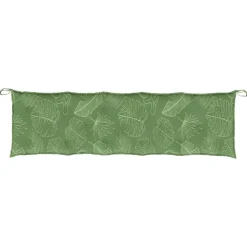 Coussin de banc de jardin motif de feuilles 180x50x7 cm
