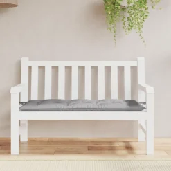 Coussin de banc de jardin gris 120x50x7 cm tissu oxford