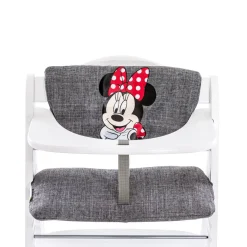 Coussin de chaise haute en bois Highchair Pad Deluxe Minnie Mouse Gris