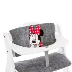 Coussin de chaise haute en bois Highchair Pad Deluxe Minnie Mouse Gris