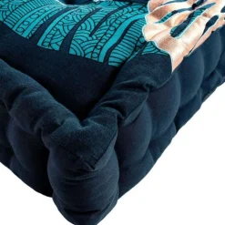 Coussin de Sol Imprimé Alianor 60x60cm Bleu