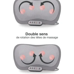 Coussin massant chauffant rechargeable eden