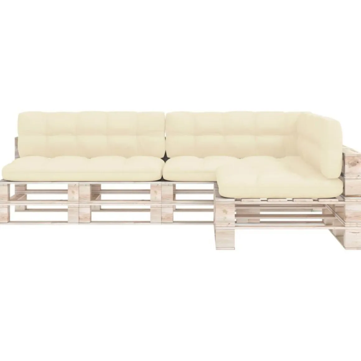 Coussins de canape palette lot de 7 Creme