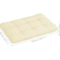 Coussins de canape palette lot de 7 Creme